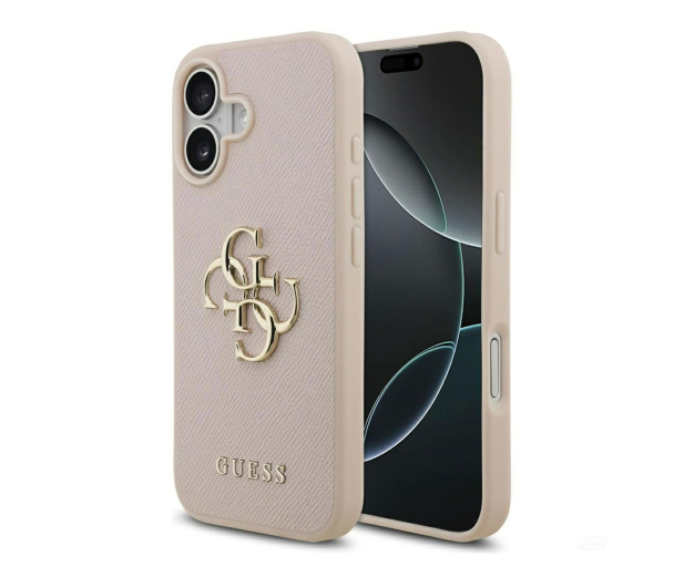 Guess Grained Big 4G & Classic Logo do iPhone 17 różowy - 1365544 - zdjęcie